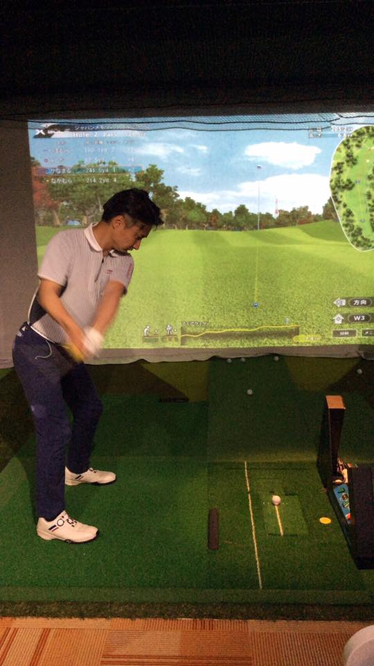 第二回阿波座スポーツゴルフ倶楽部シミュレーションゴルフコンペの様子